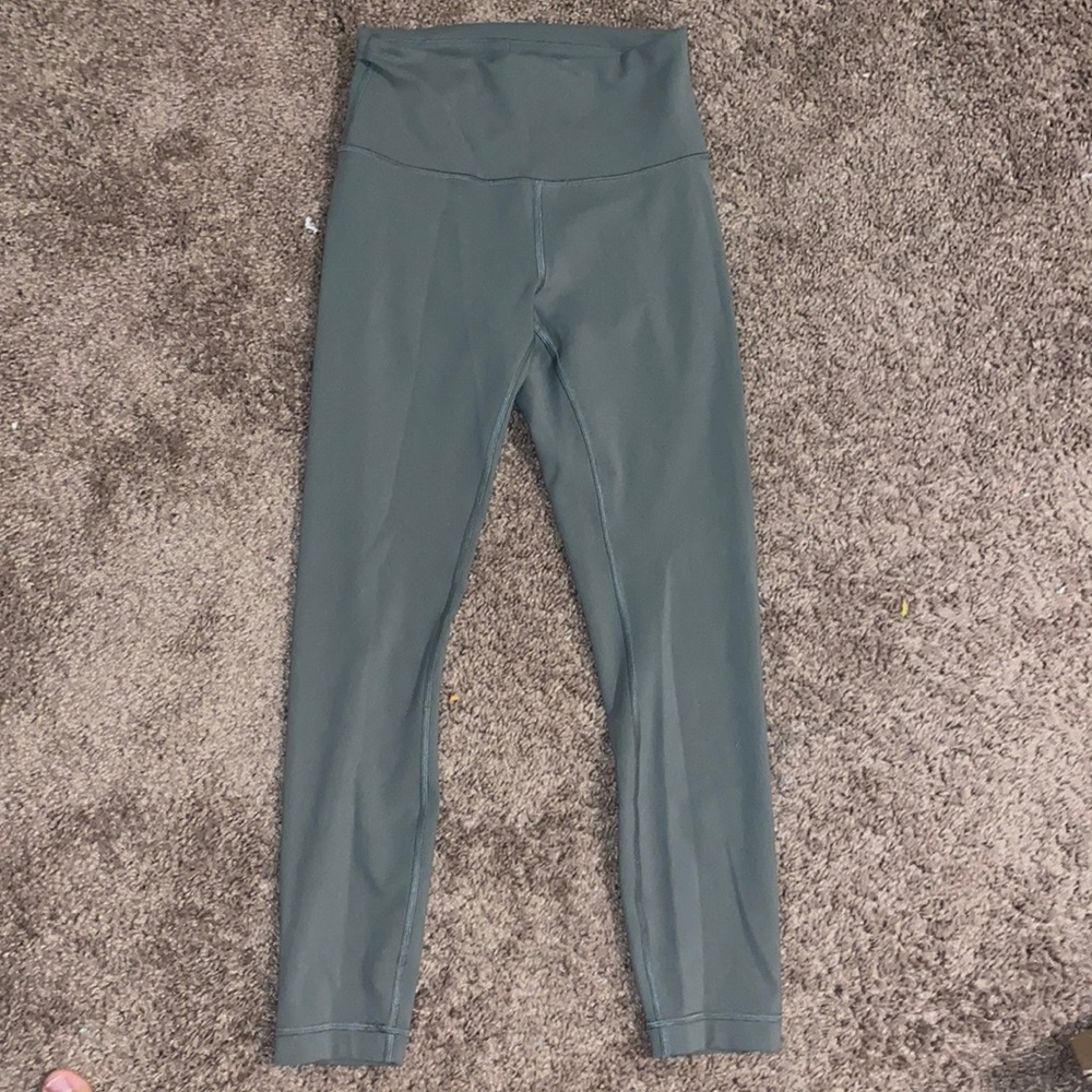 lululemon athletica Wunder Train Leggings in sage green